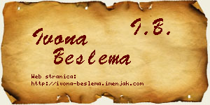 Ivona Beslema vizit kartica